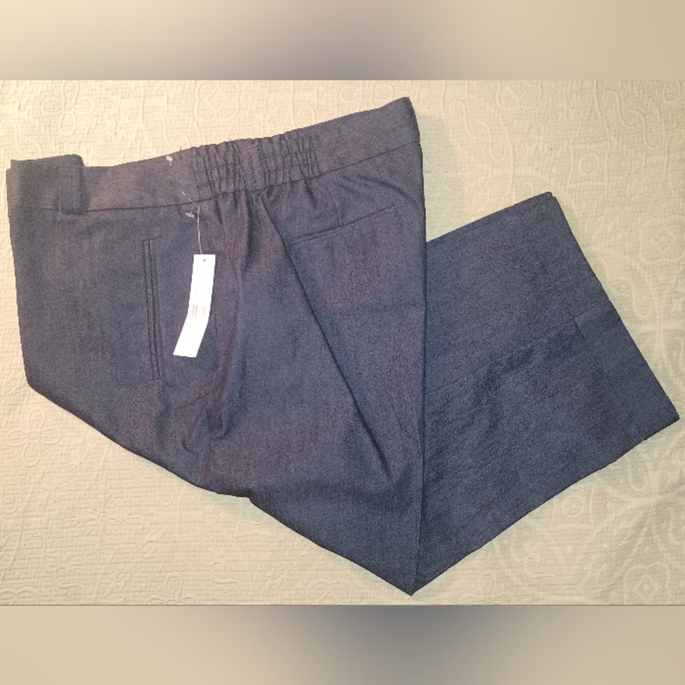New Larry Levine Stylish Blue Cropped Jeans SZ 20W